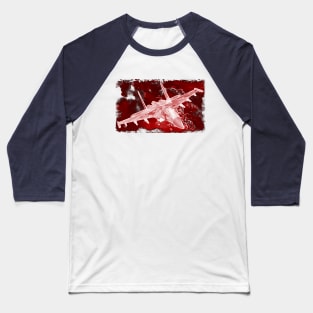 Aviation Fighter Jet Xray red Baseball T-Shirt